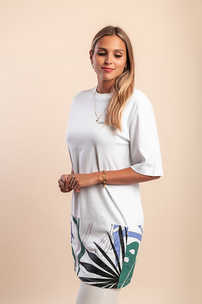 T-shirt in cotone con stampa, bianca