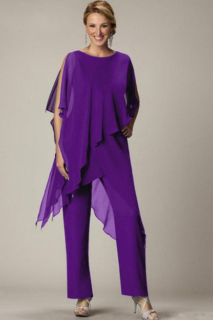Set di elegante tunica traslucida e pantaloni lunghi  Claudette, neri