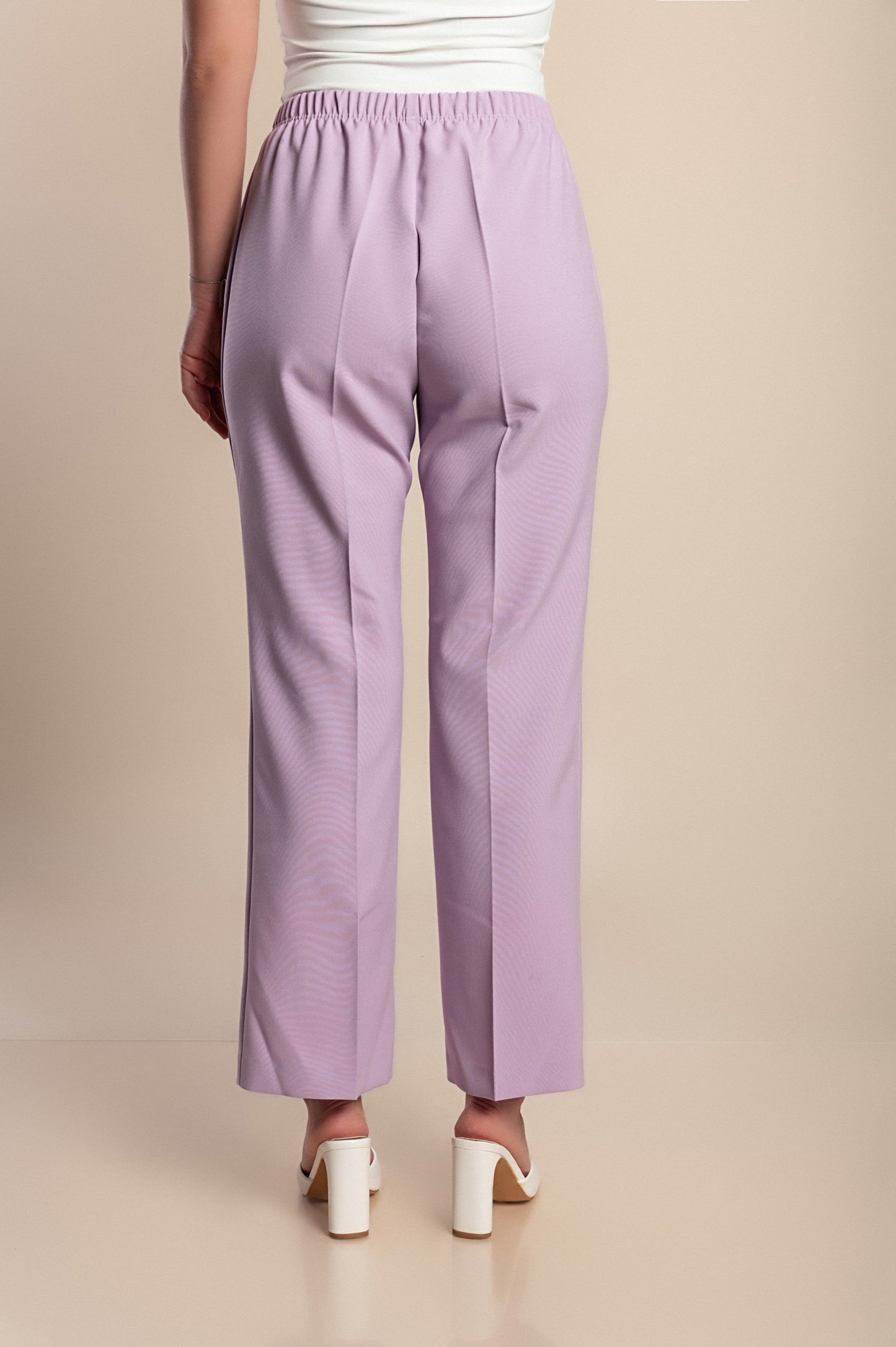 Pantaloni eleganti taglie forti, lilla