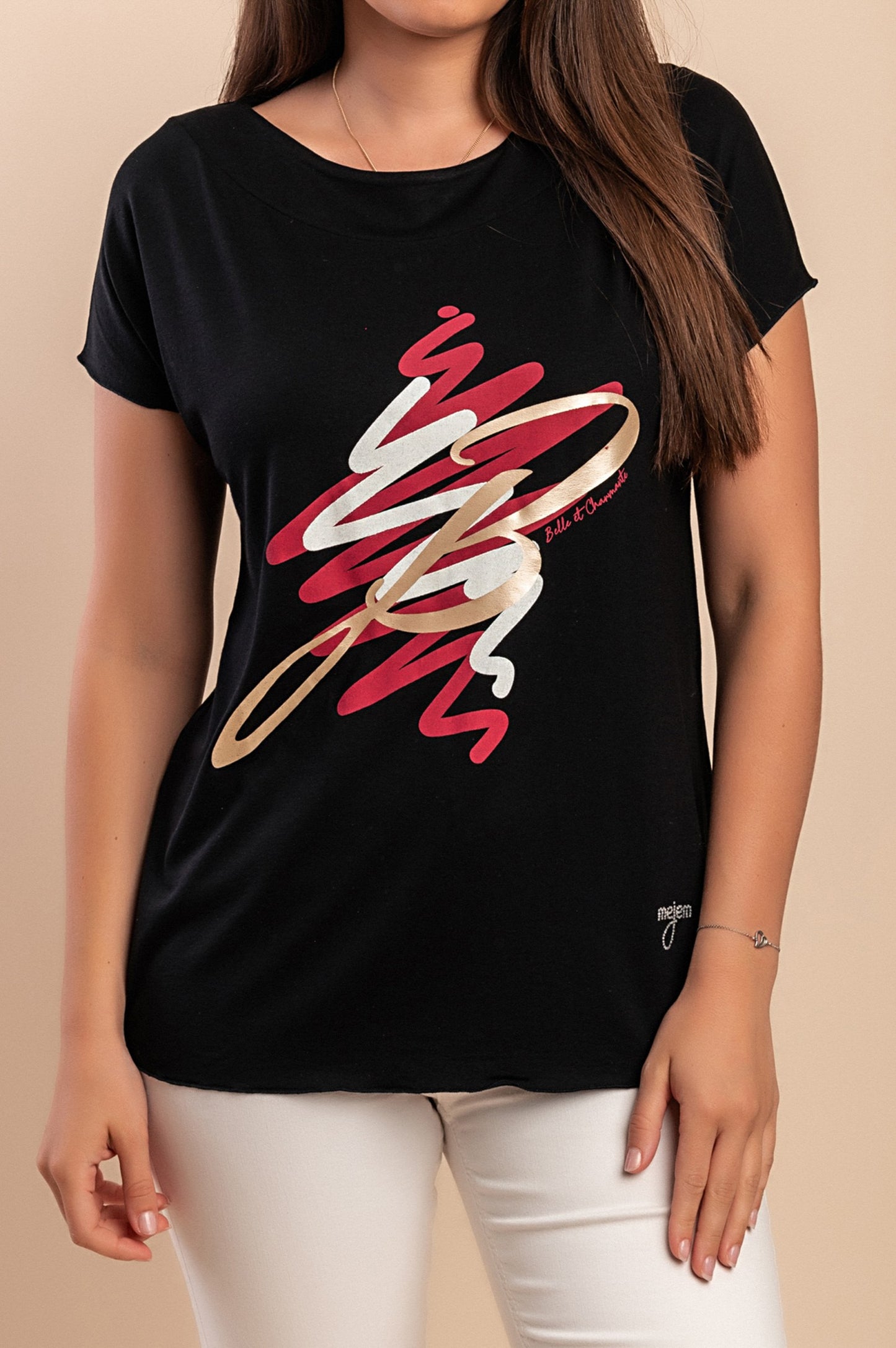 T-shirt stampata, bianca