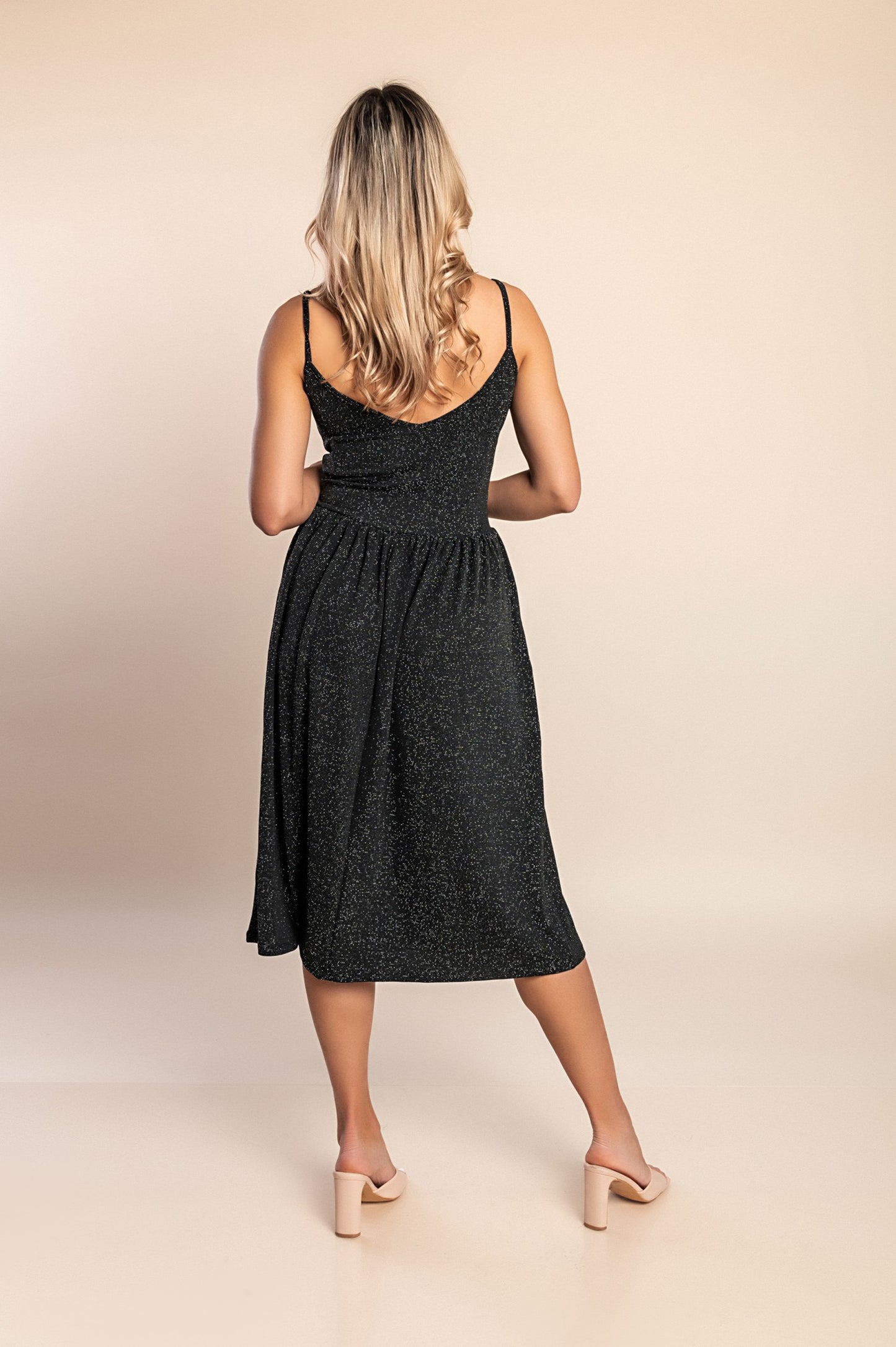 Elegante abito midi, nero