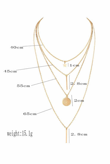SET DI CATENE SOTTILI CON DIVERSI PENDENTI OAKLYNN, ORO