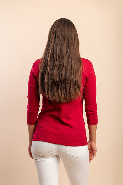 Maglia in cotone a maniche lunghe, marrone