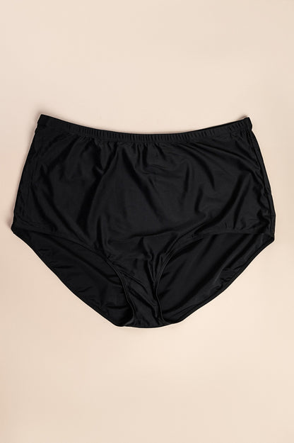 Costume da bagno stampato taglie forti, nero