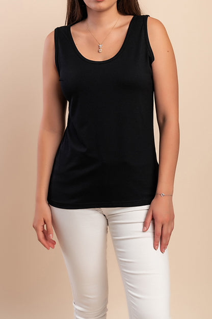 Top senza maniche in cotone, rosa