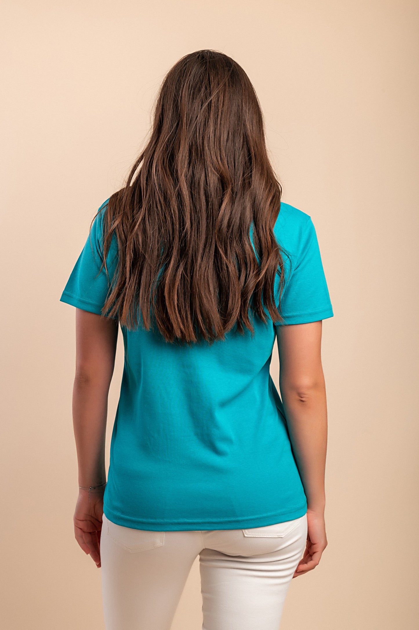 T-shirt in cotone con nappe, blu scuro