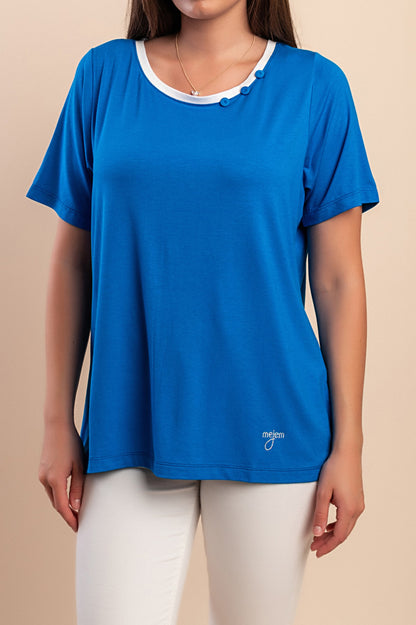 T-shirt in viscosa, bianca