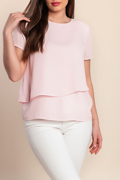 Camicetta a maniche corte, rosa chiaro