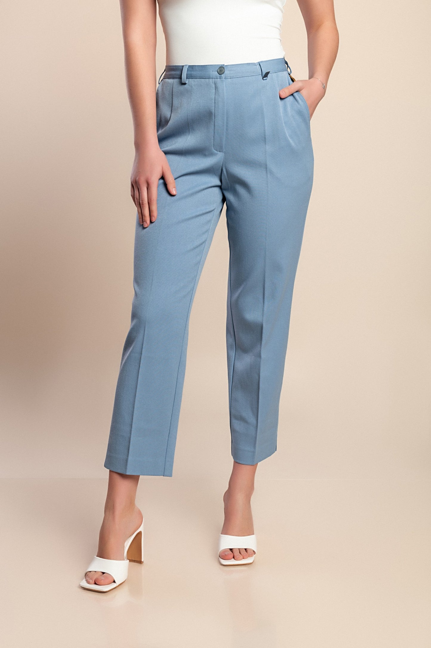 Pantaloni taglie forti 7/8, blu