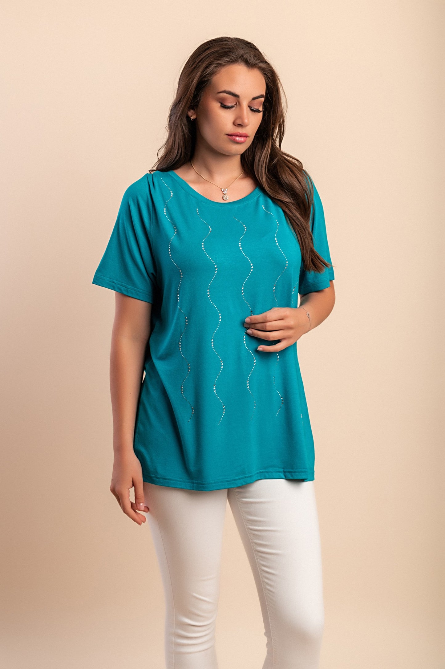 Maglietta girocollo, rossa