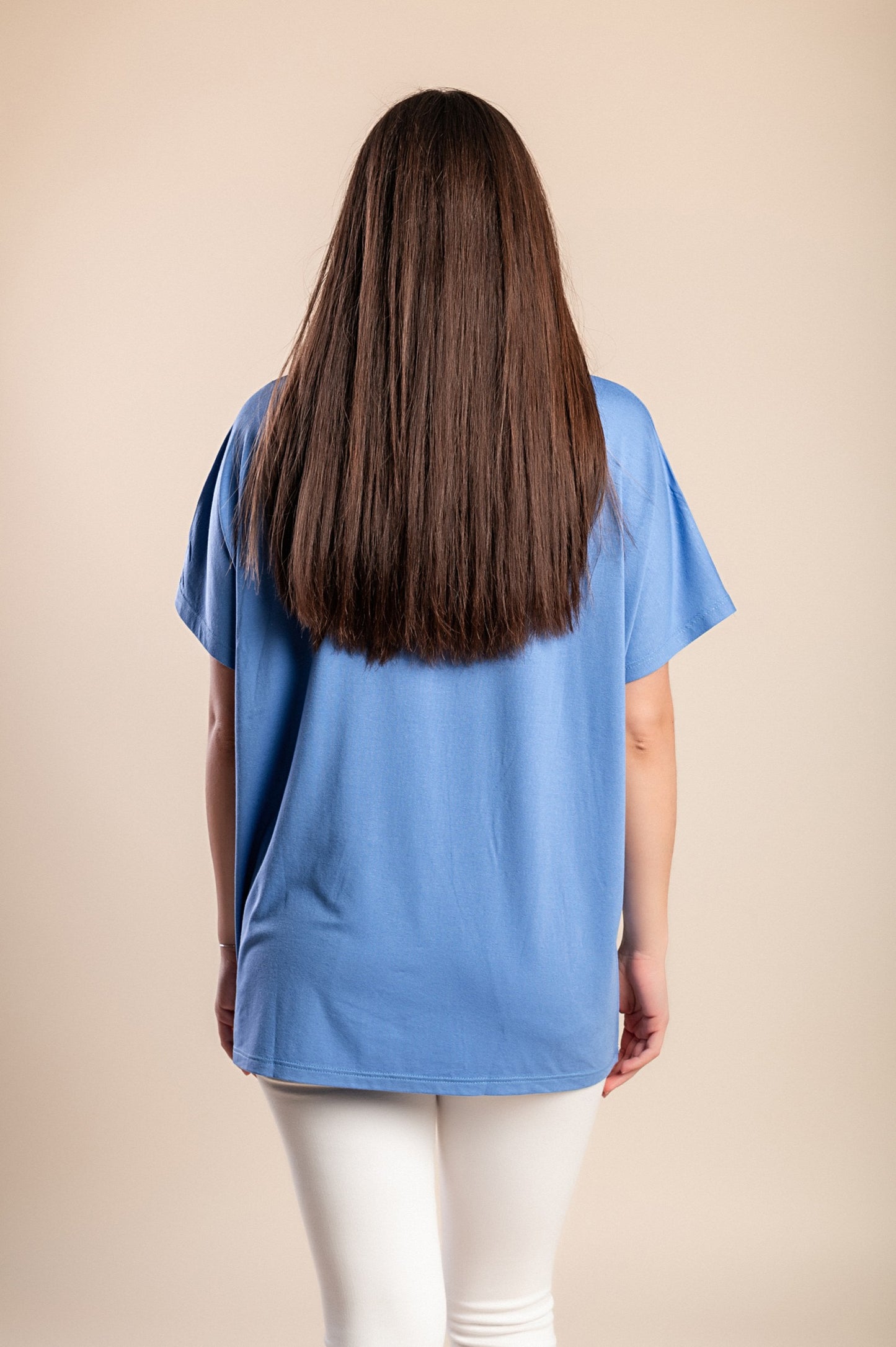 T-shirt stampata, blu