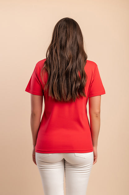 T-shirt in cotone con nappe, blu scuro