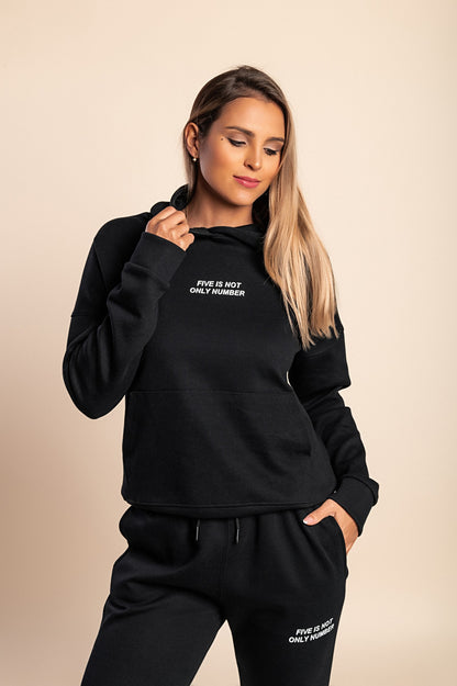 Tuta in cotone due pezzi, nera