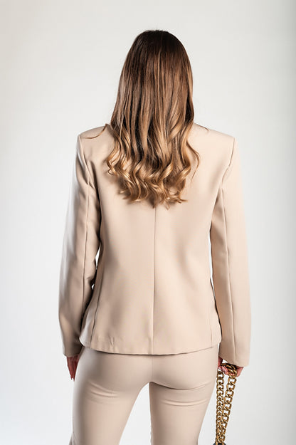 Blazer con bottoni decorativi, nero