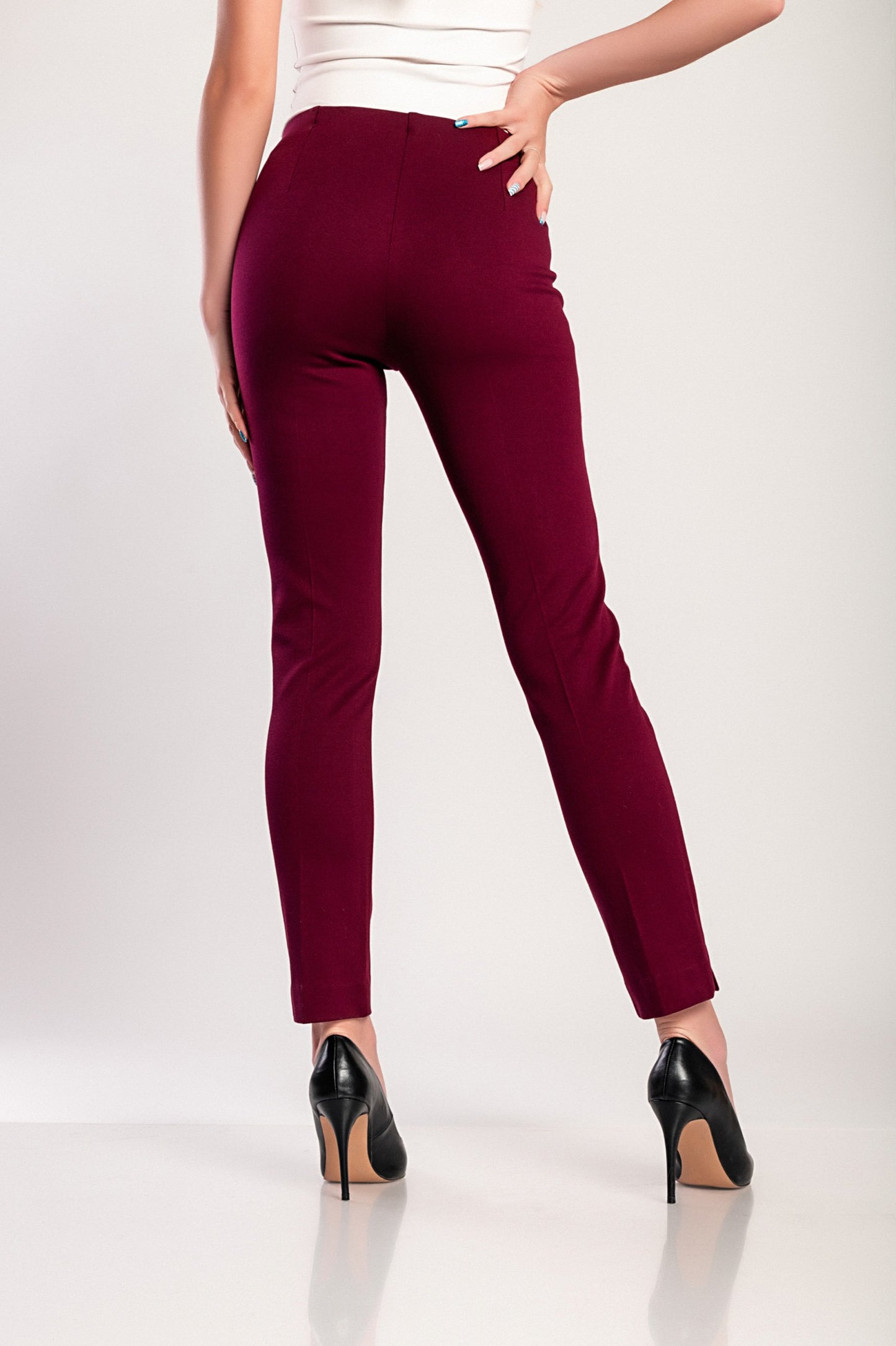 Pantaloni eleganti, bordeaux