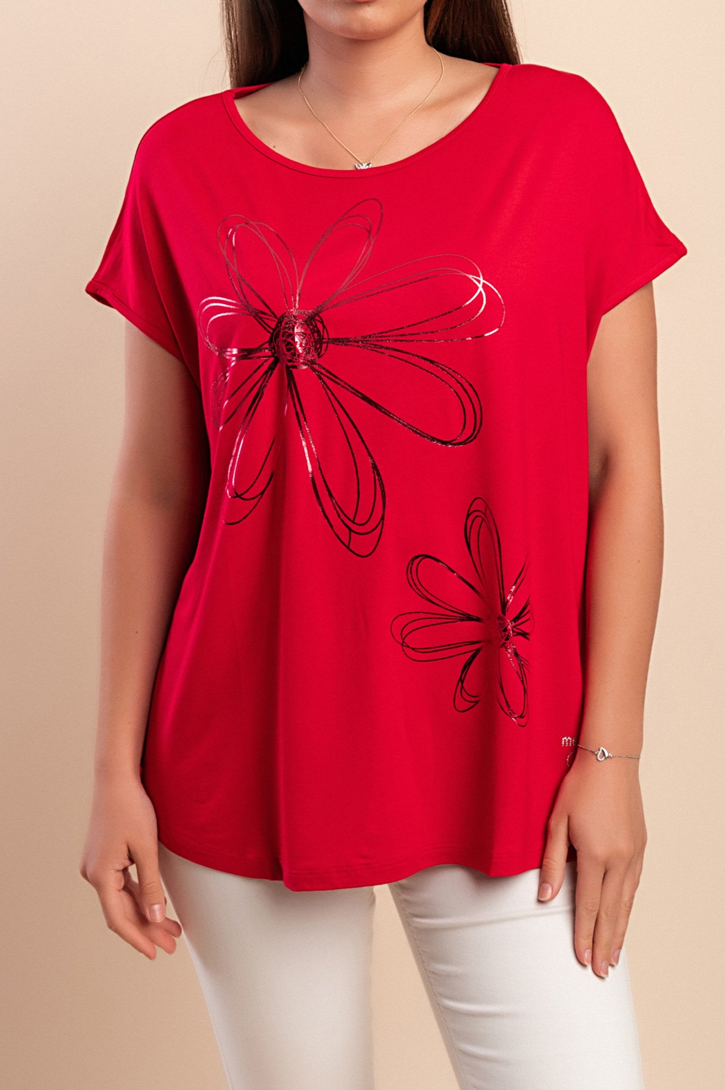 T-shirt stampata, blu