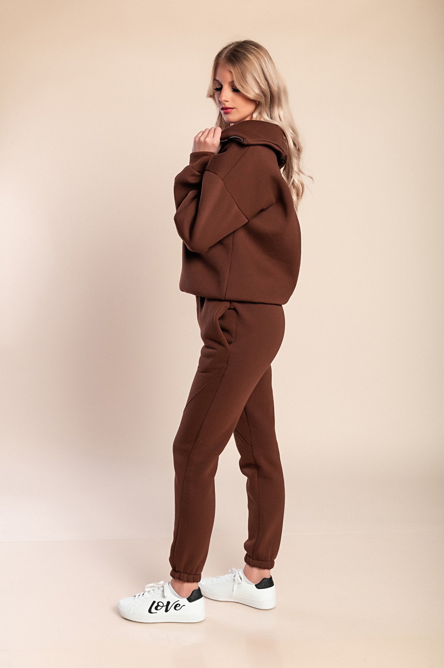 Completo tuta in cotone, marrone