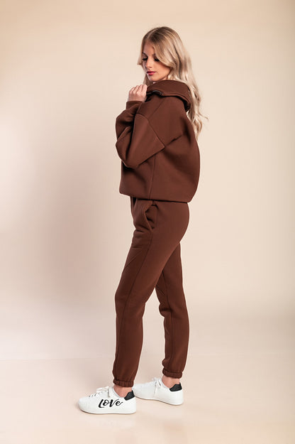 Completo tuta in cotone, marrone