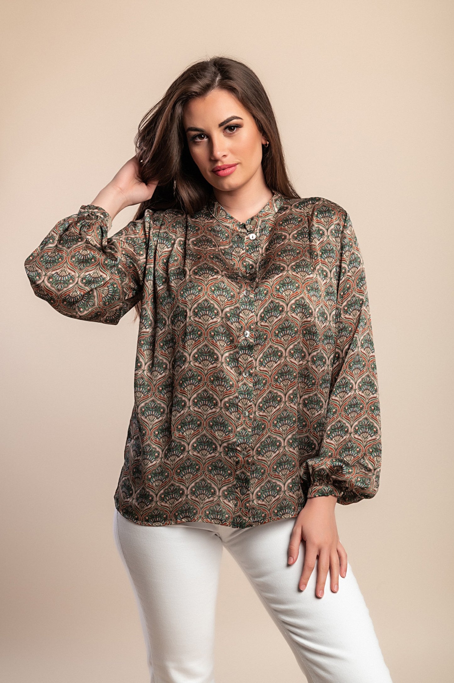 Camicetta stampata, verde