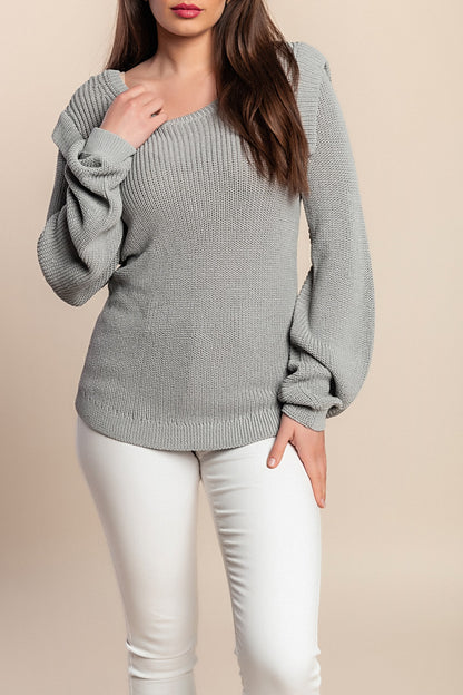 Maglione a maniche lunghe, grigio