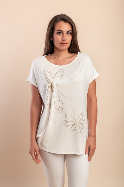 T-shirt stampata, blu