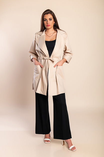 Elegante trench in cotone, beige