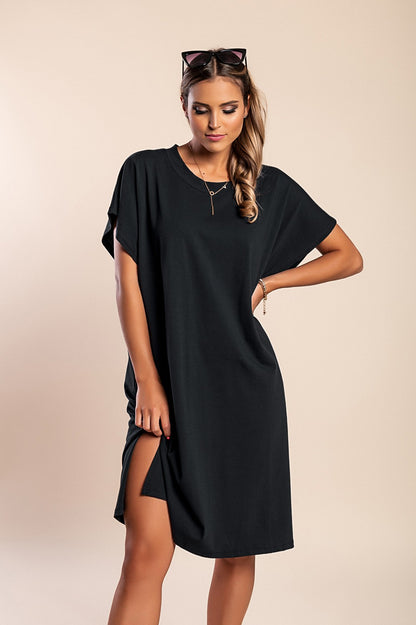 Mini abito con maniche ampie, grigio