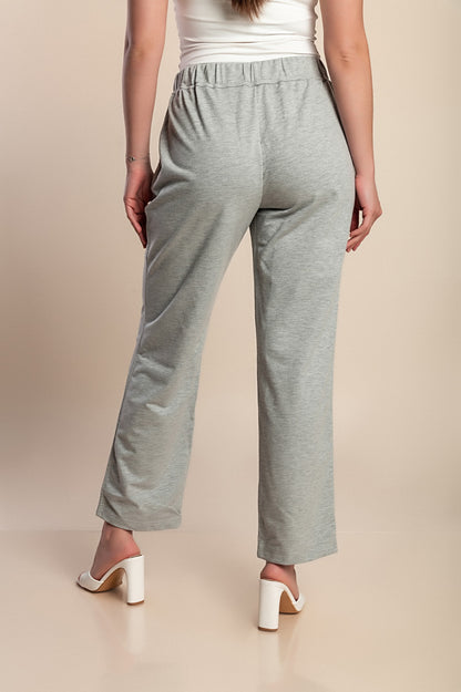 Pantaloni di cotone taglie forti, grigi