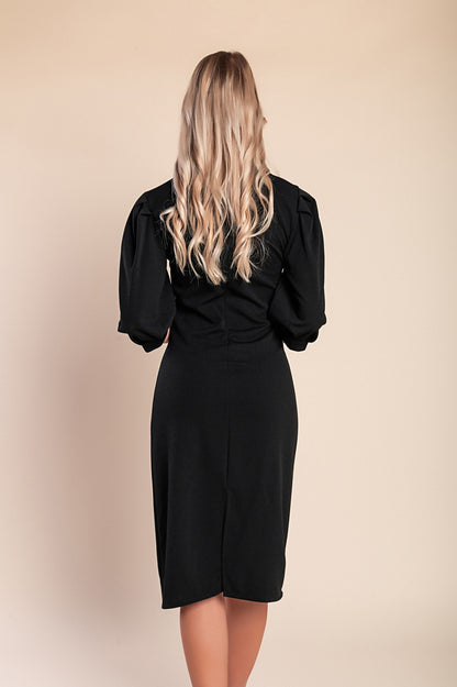 Abito midi con maniche a 3/4, beige