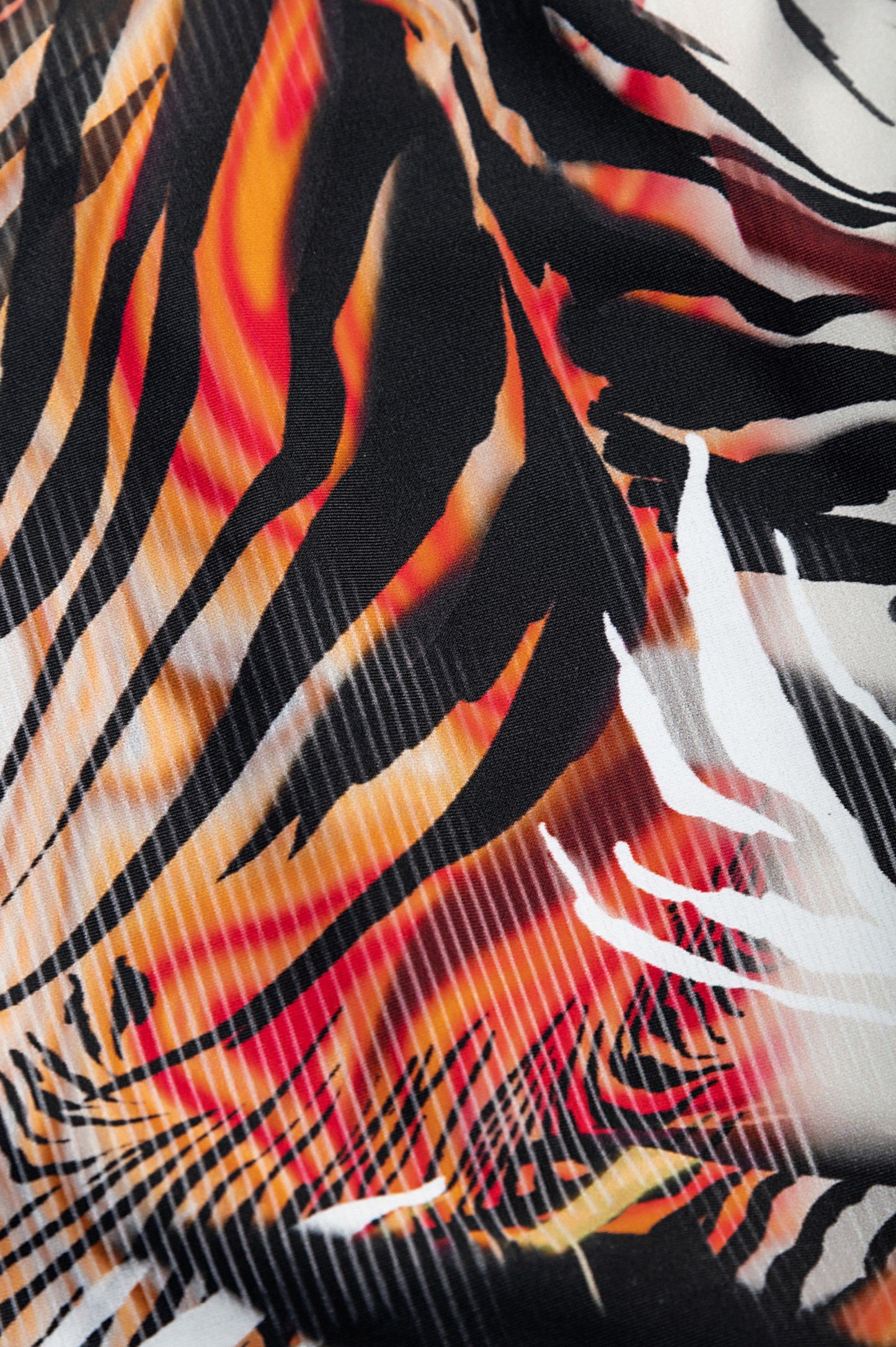 Costume da bagno stampato taglie forti, marrone