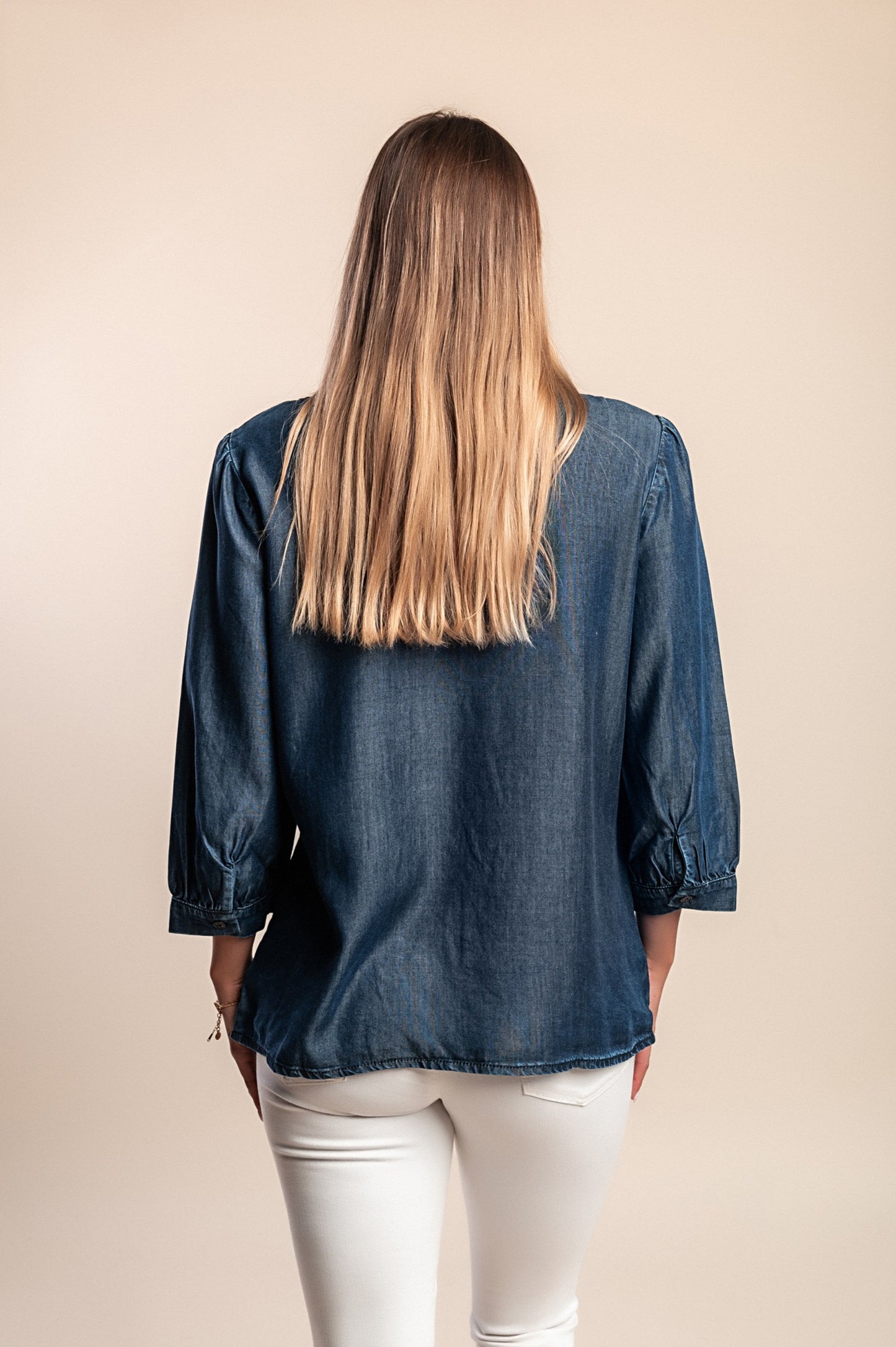 Camicetta di jeans, blu scuro