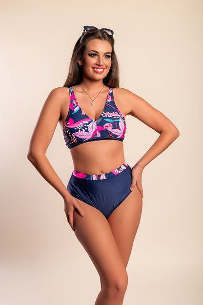 Costume da bagno due pezzi taglie forti, azzurro