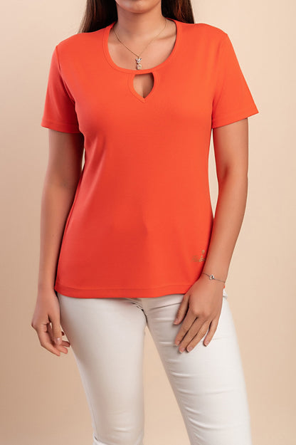 Maglietta di cotone, rossa