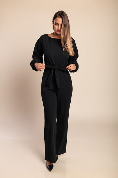 Tuta elegante a maniche lunghe, nera