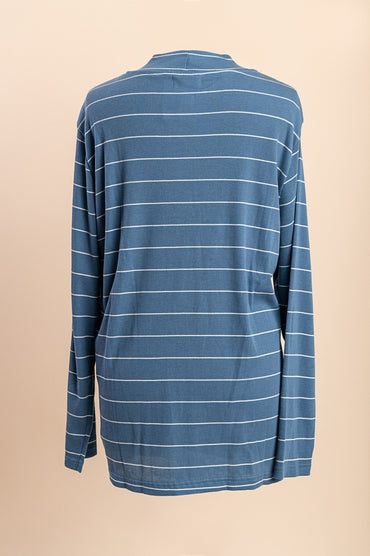 Top a righe blu taglie forti