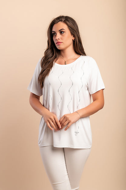 Maglietta girocollo, rossa