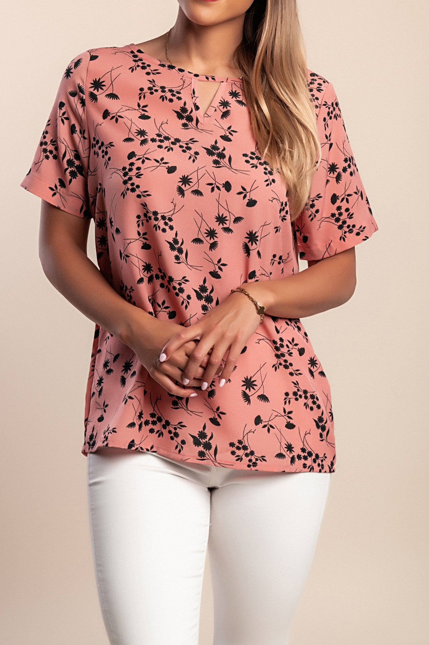 Camicetta a maniche corte, rosa chiaro