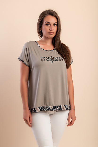 Maglietta con stampa, fango