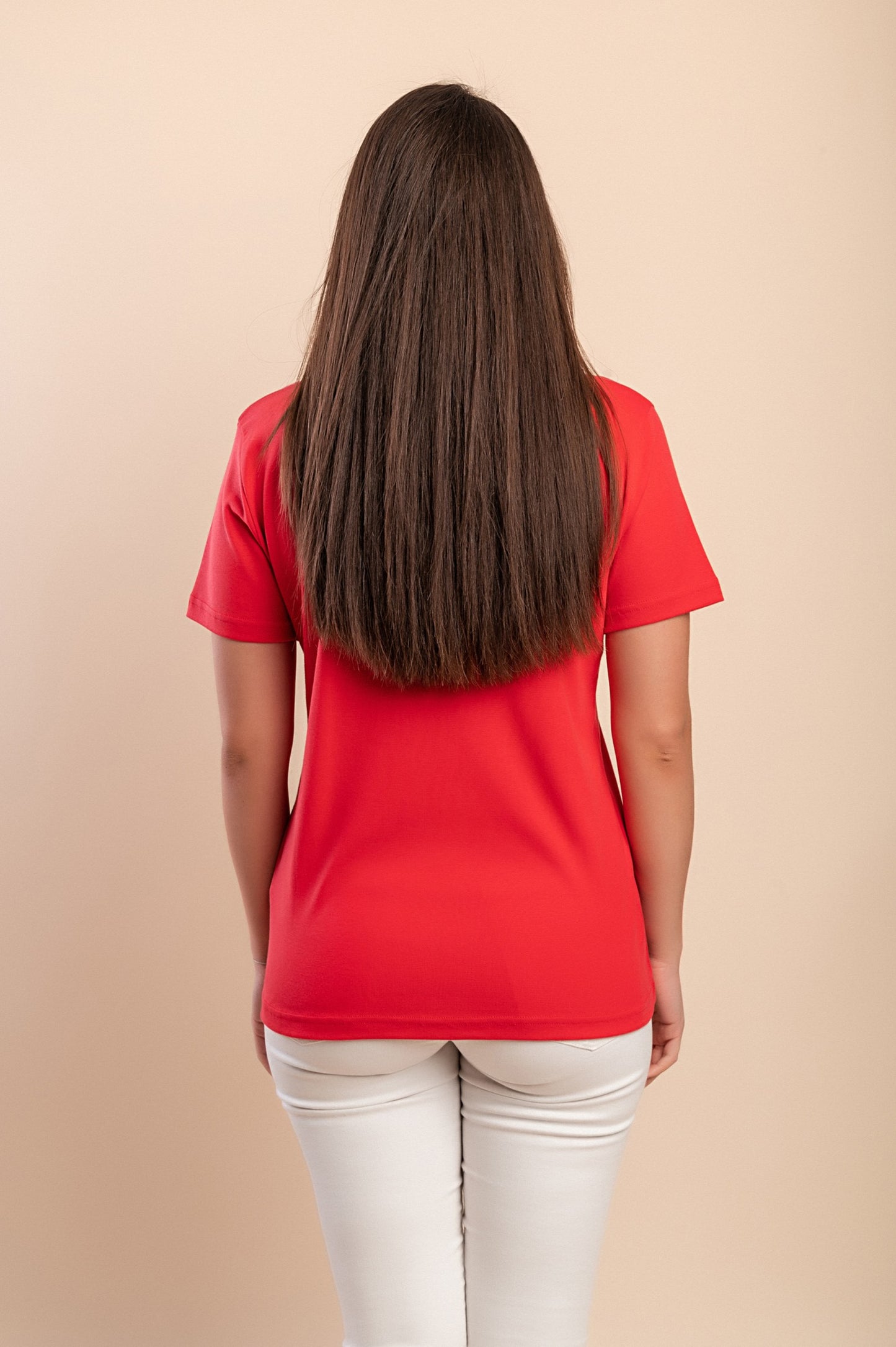 T-shirt in cotone con stampa, rosa