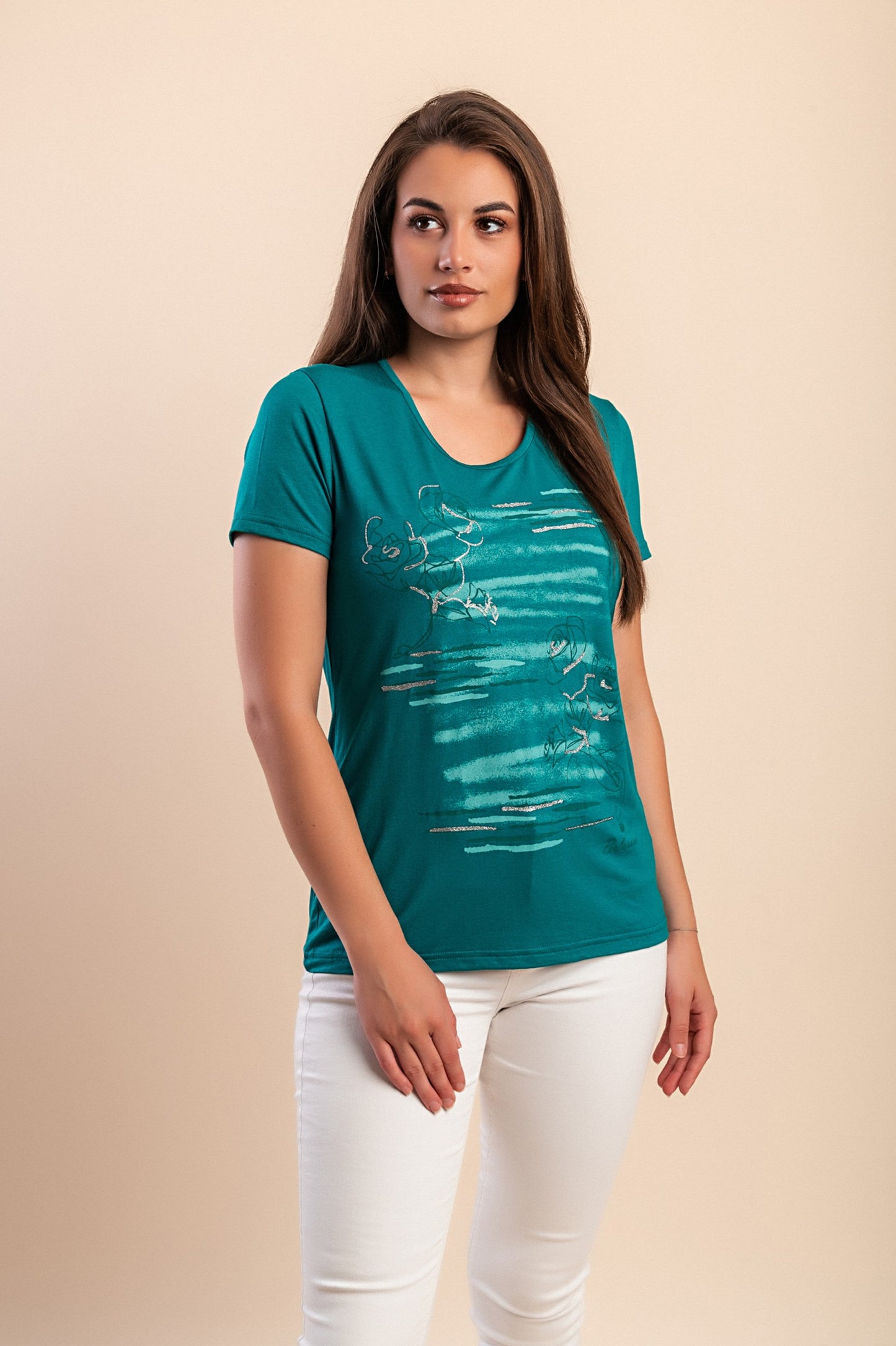 Maglietta con stampa, gialla