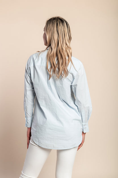 Camicia in cotone, azzurra