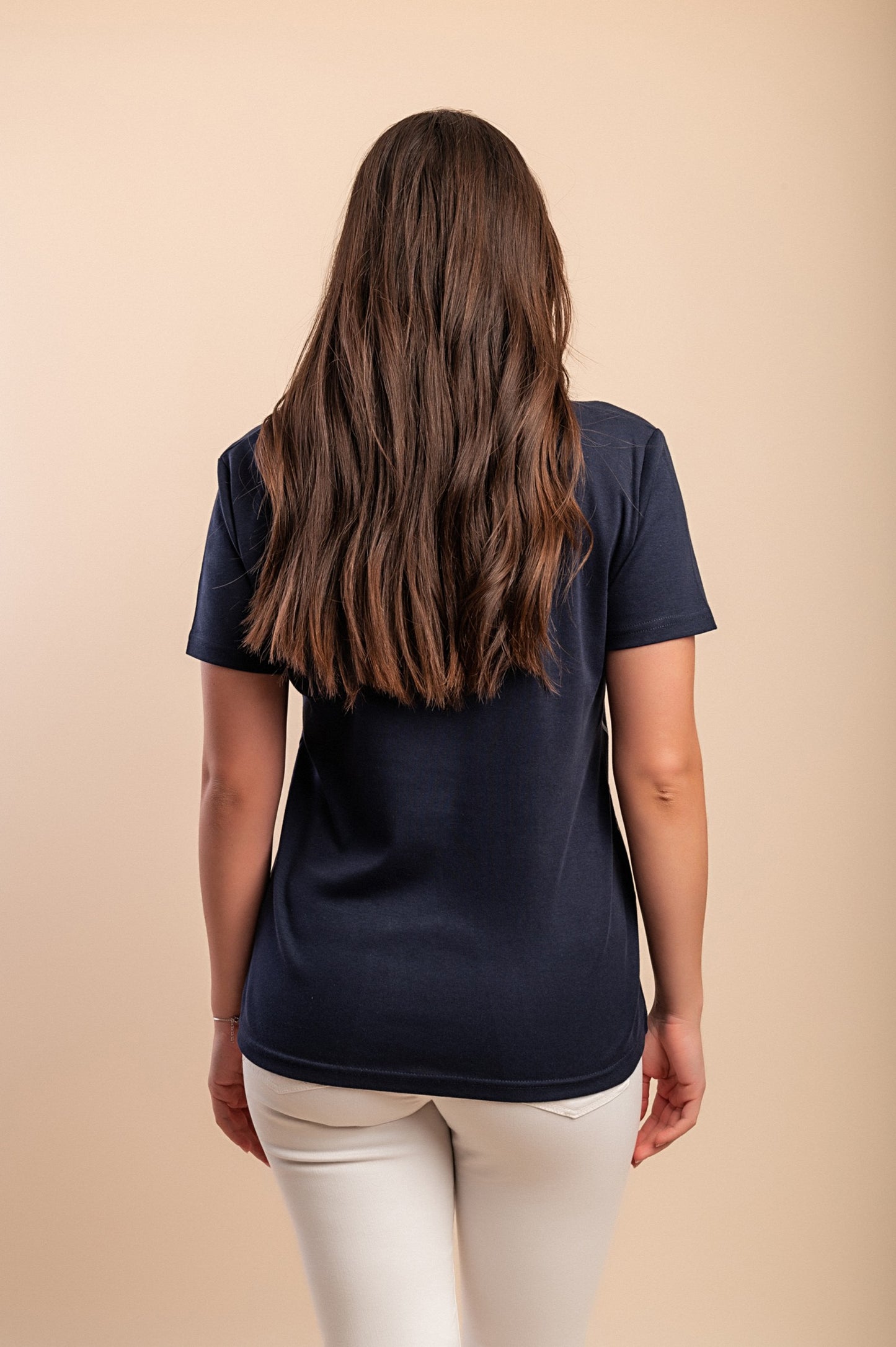 T-shirt in cotone con stampa, blu scuro