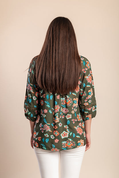 Camicetta stampata, verde