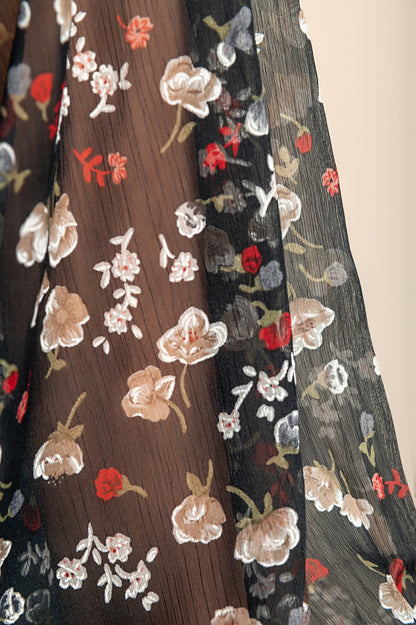 Top ampio a maniche 3/4, nero