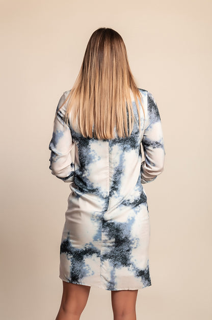 Elegante mini abito stampato, beige
