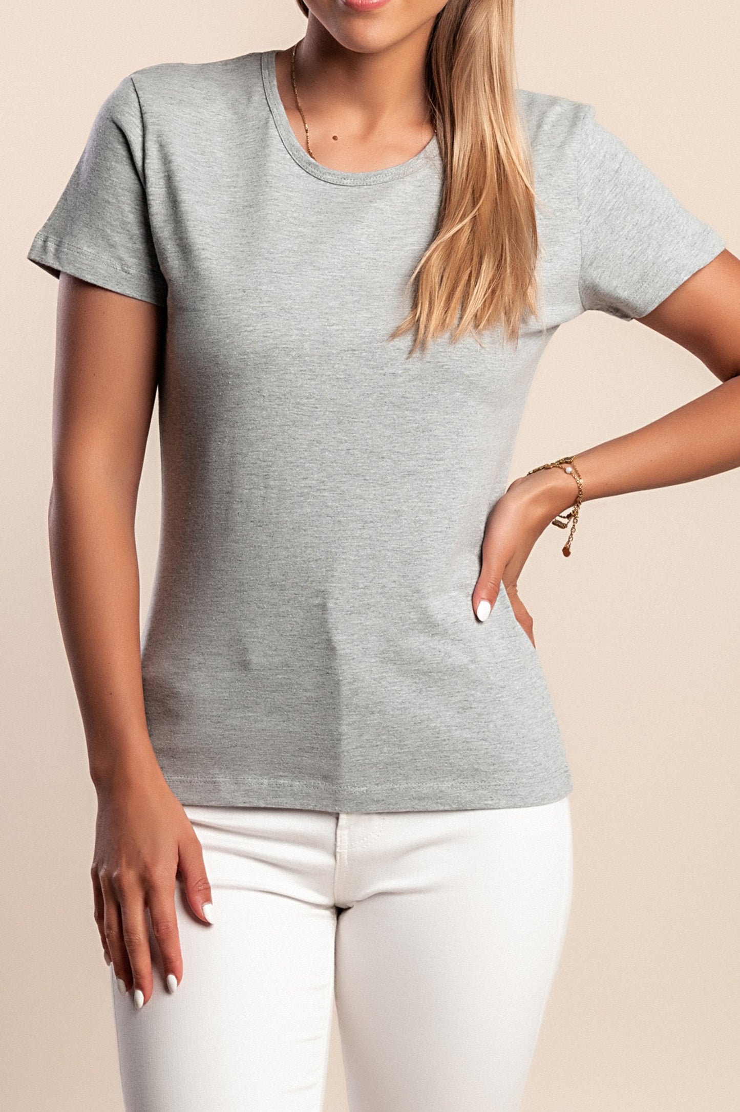 Camicia in cotone a maniche corte, grigia