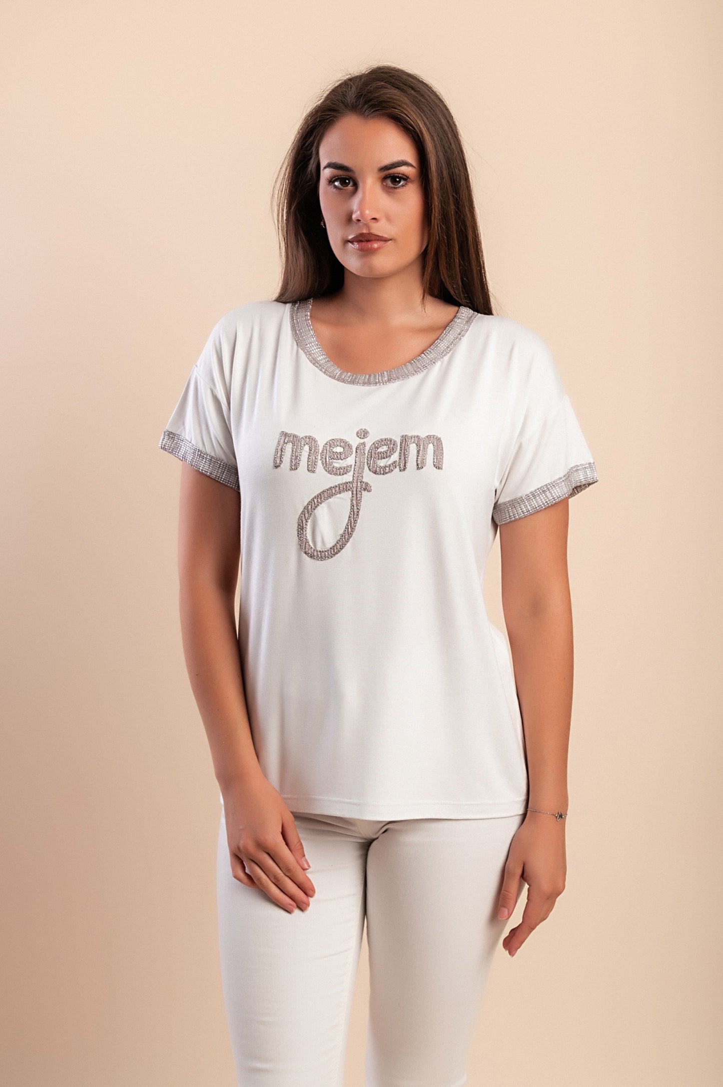 Maglietta con stampa, nera