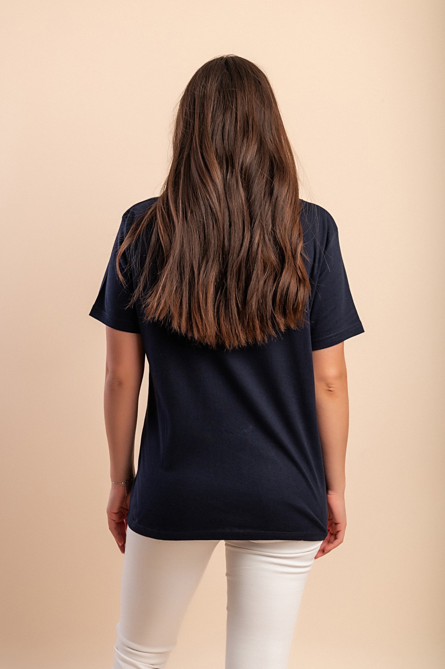 T-shirt in cotone con scollo rotondo, rossa