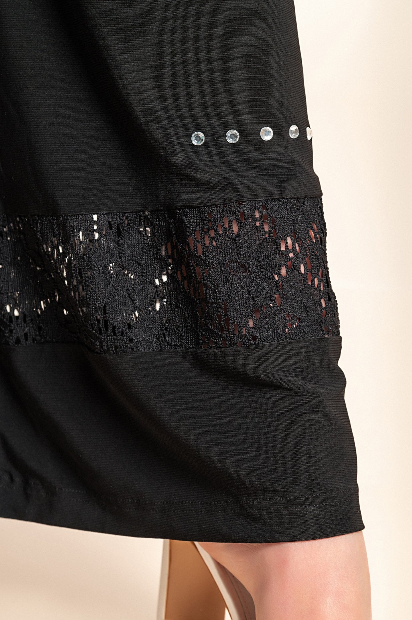 Pantaloni svasati taglie forti, neri