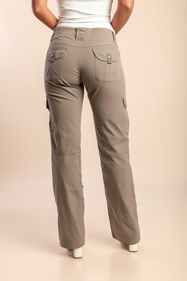 Pantaloni cargo in cotone, oliva